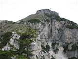 Monte Scinauz nekoč požgana pobočja pod Monte Ghisniz